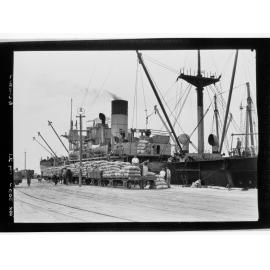 Loading grain - Ship "Moonta"? - possibly Port Lincoln