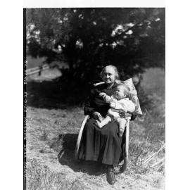 Woman and baby at Minda Home, Brighton, 1932