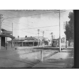 Henley Beach Road, Mile End, showing tram  at Fisher Terrace Crossing