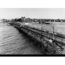 Henley Beach Jetty from end of jetty showing Henley Beach shoreline