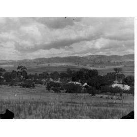Rural views of farms and hills