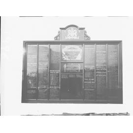 Great War Roll of Honour: Treasurer and Chief Secretary