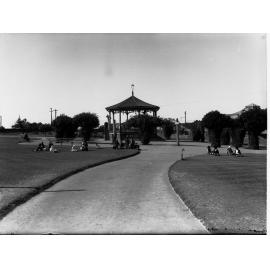 Diamond Park at Murray Bridge Showing People Relaxing on the Grass by the Rotunda