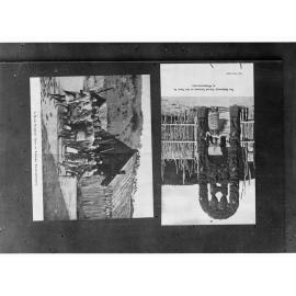 Carved Entrance of Maori Pa and Maoris at Whakarewarewa