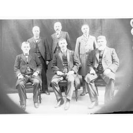 Group photograph of Peake Ministry - 1909 - 1910 (shows W Hague, L O'Loughlin, A Peake and J G Bice)