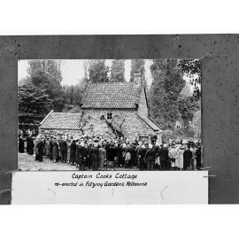 Captain Cook's Cottage re-erected in Fitzroy Gardens, Melbourne