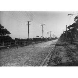 Port Road at Albert Park Showing Tram Line