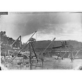 Happy Valley Waterworks - construction of the Clarendon Weir