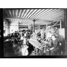 Women sewing sandbags bound for Gallipoli