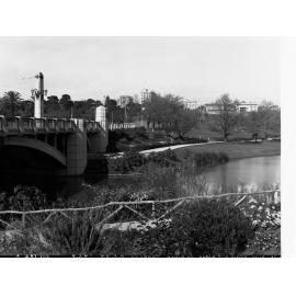Adelaide from North Bank of River Torrens Showing King William Street Bridge