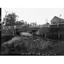Automobile on Stony Creek Bridge by Anglican Mission Hall, Forest Range