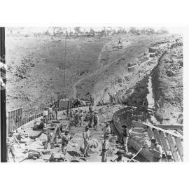 Construction of Barossa Resevoir Wall