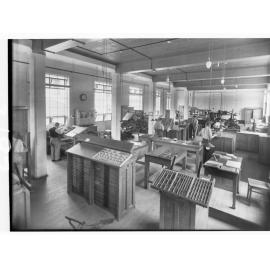 Students working in Printers Trade School Workshop