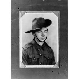 Portrait of a soldier in Australian Imperial Force - photo copied for Roll of Honour