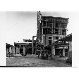 Adelaide Railway Station Under Construction Showing Workmen
