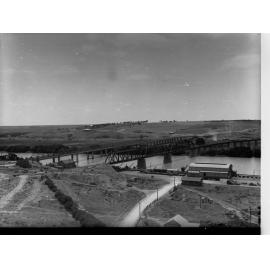 New and Old Bridge Over River at Murray Bridge From Mill Tower