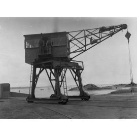 Goolwa Barrage showing crane