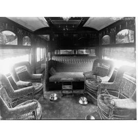 Sitting Room Interior of Railway Carriage