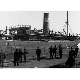 Arrival of Immigrants, the ship is the Commonwealth