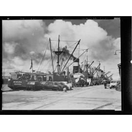 Ship "Mildura" Melbourne alongside docks