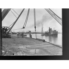 Steam dredge 'Adelaide' dredging on Port  River