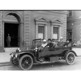 Ministerial Party Motor Car, Crawford Vaughan is one of the gentlemen