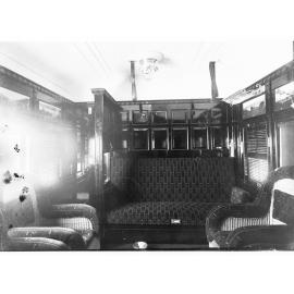 Interior view of a smoking compartment, sleeping car, 3ft 6in gauge - Parliamentary Reports, 1916, Railway Commissioner's Report