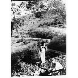 Road Scene Near Clarendon Mount Lofty Ranges Showing Two Ladies Picking Flowers
