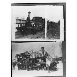Steam locomotive (two photos on one)