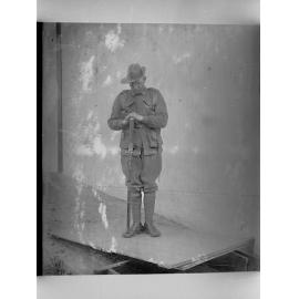 Soldier posing for Honour Rolls,  World War One