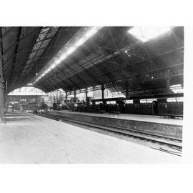 Adelaide Railway Station Interior Showing Carriages and Platforms
