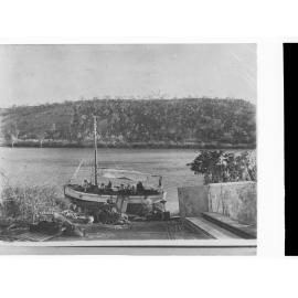 Crayfish sailboat at the depot, Darwin, Northern Territory