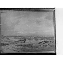 Rough sea with with choppy waves - painting by Ashton Mill