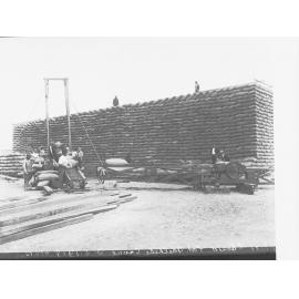 Wheat elevator at Port Adelaide Canal - showing wheat stacks