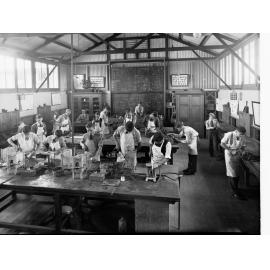 Metal workshop at Goodwood Boys Technical School, c1945