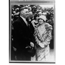 The Duchess of York (later to become Queen, then the Queen Mother) with Premier Butler