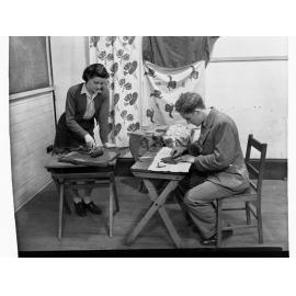 Students Making Leather Prints at School of Arts