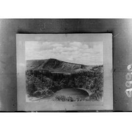 View of Mount Gambier Showing Leg of Mutton Lake