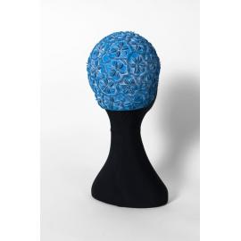 Blue bathing cap