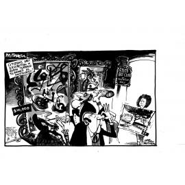 Cartoon - Art exhibition