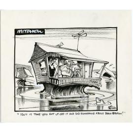 Cartoon - Beach erosion