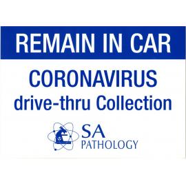 Remain in car signage