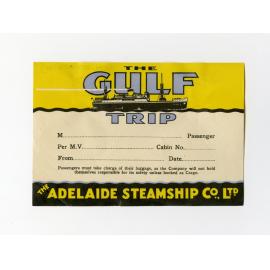 Baggage Label , Adelaide Steamship Company