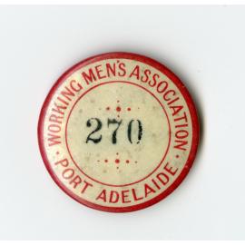 Working Men's Association Badge, no.270.