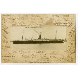 Souvenir photograph of the SS Demosthenes