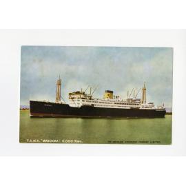 Coloured Postcard of TSMV MANOORA