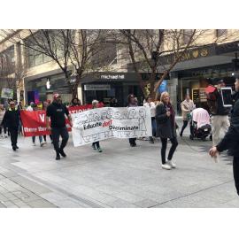 Anti vaccination protest on Rundle Mall