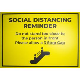 Sign, Social distancing reminder