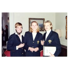 South Australian rowers in formal Atlanta Olympics outfit at Government House