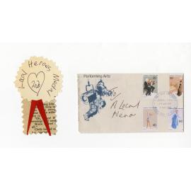 Local hero badge and envelope